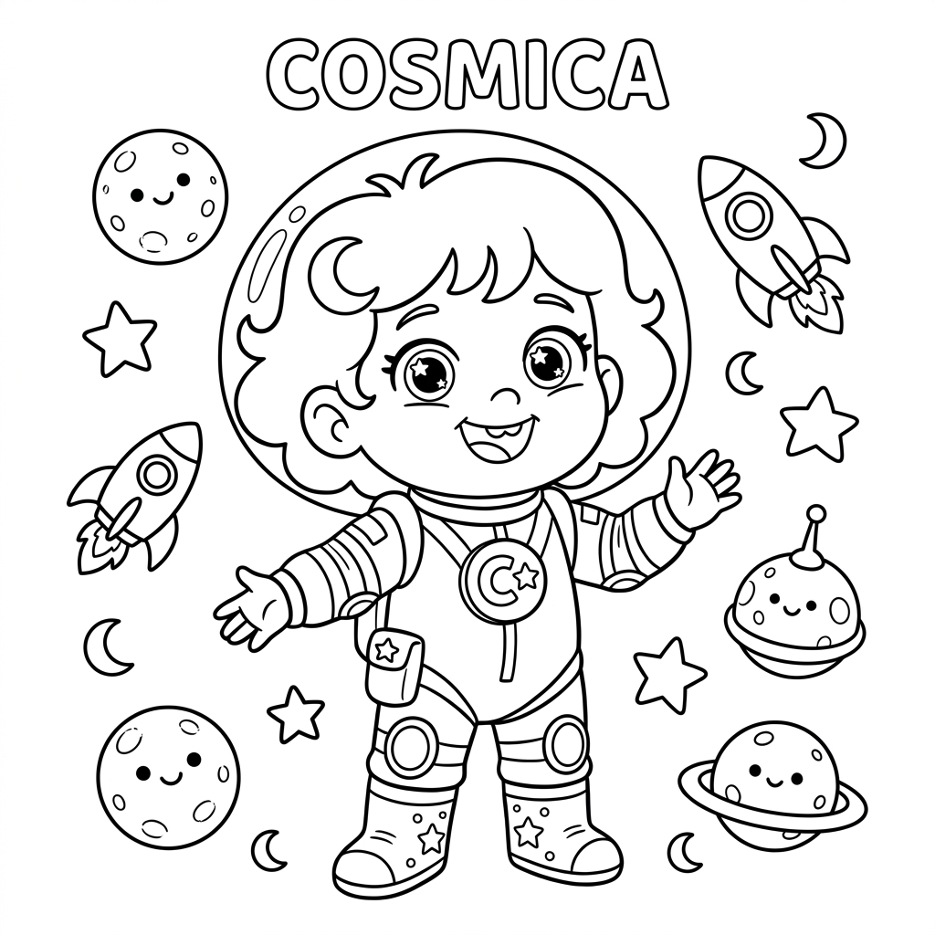 Colorea a Cósmica